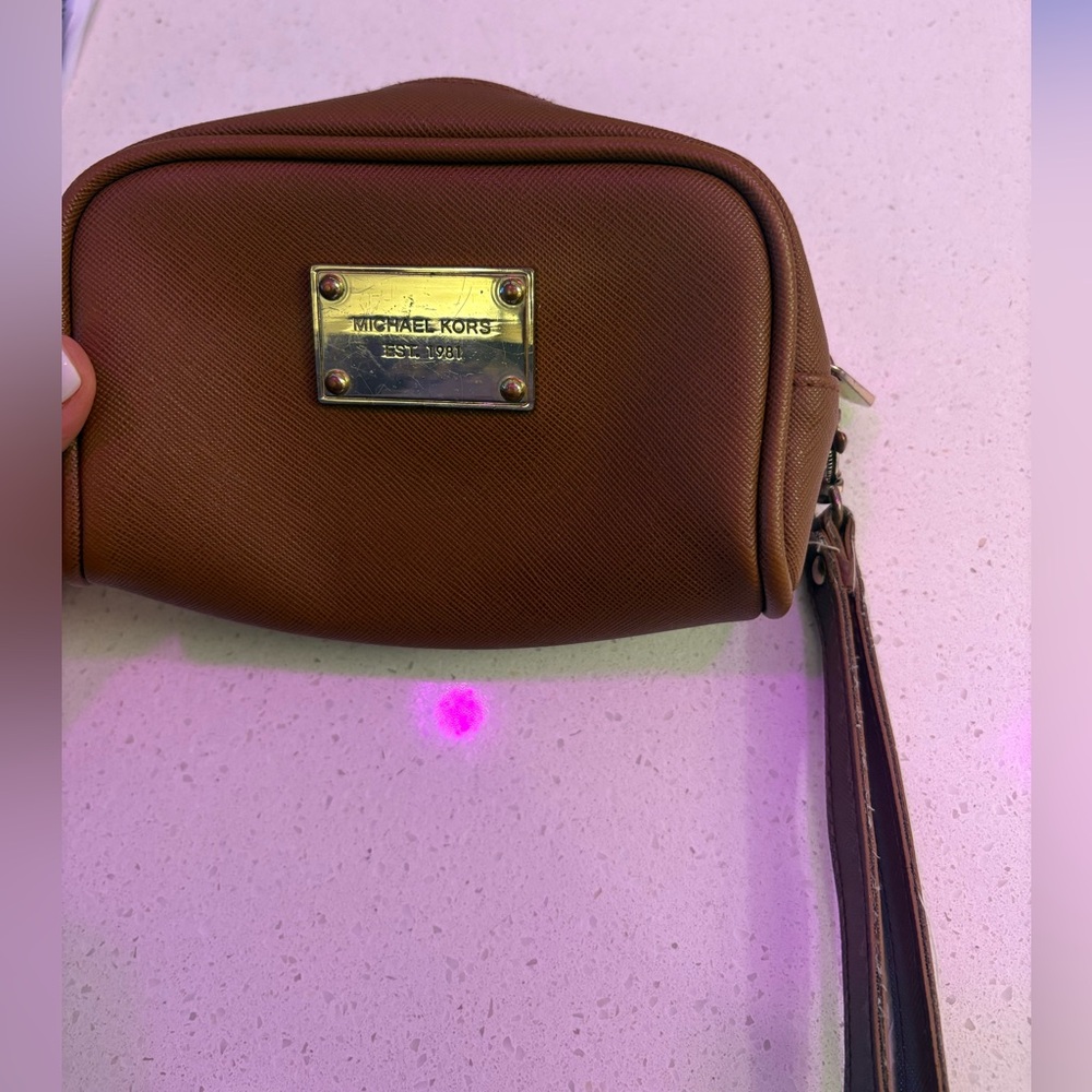 Michael Kors Brown Wristlet